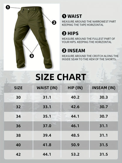 31' Men's Work Pants Cargo Pants Loose Casual Multi Pockets Outdoor Pants Color Block Straight Leg Cargo Pants with 8 Pockets