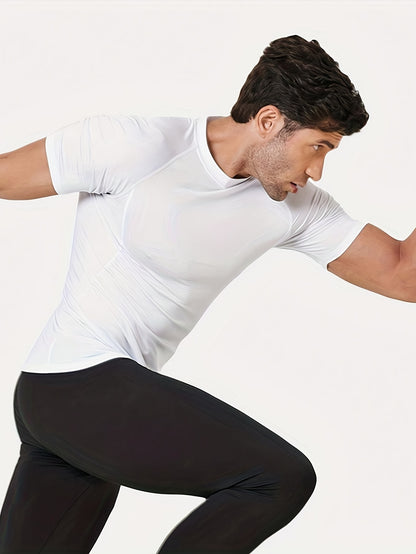 5 Pack Compression Shirts Men Short Sleeve Rash Guard Base Layer Athletic Undershirt Gear Workout T-Shirt, 2026, Valentine'S Day, Gifts