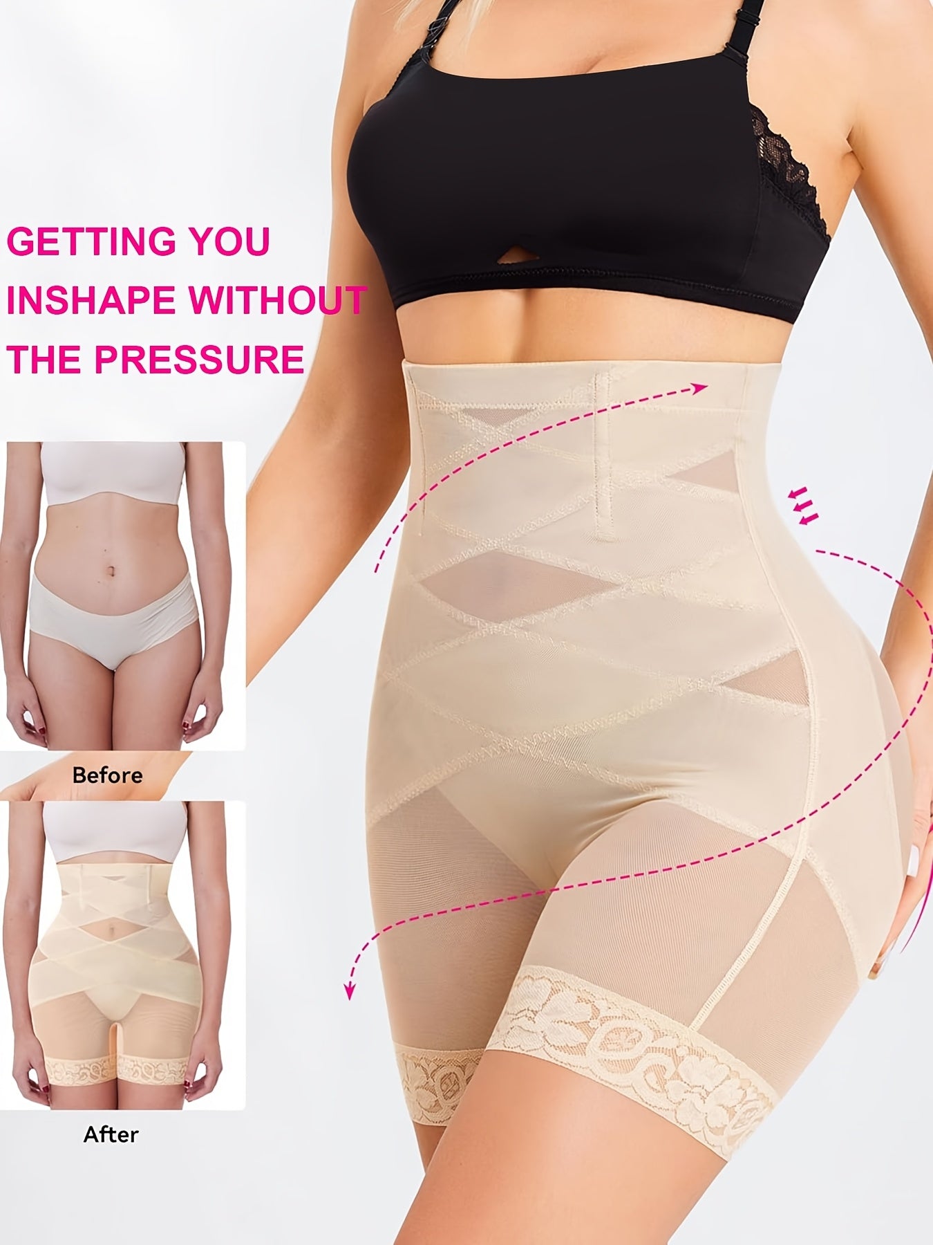 Tummy Control Body Shaper High Waisted Butt Lifting Panties Sport Shapewear Short