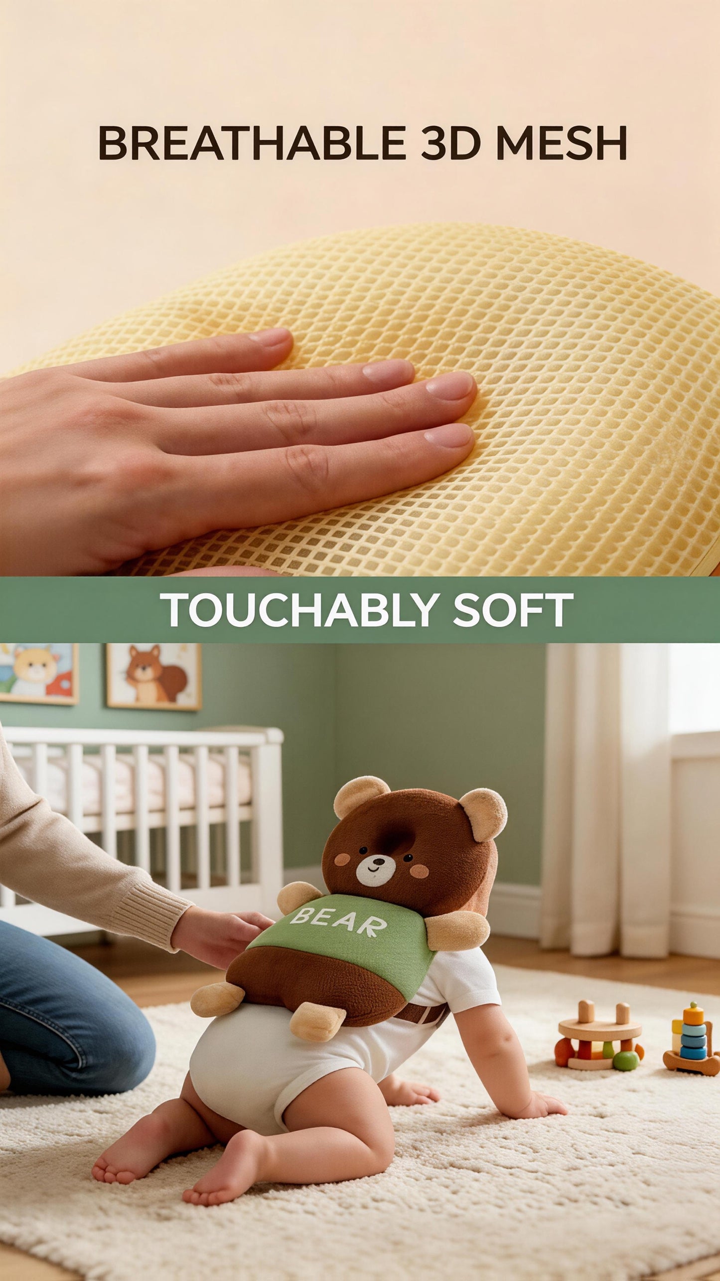 Toddler Backpack with Adjustable Plush Backrest & Soft Carrier Suitable for Infants, Bookbag, Colorful Polyester Fiber, Gift for & ( /Milk //)