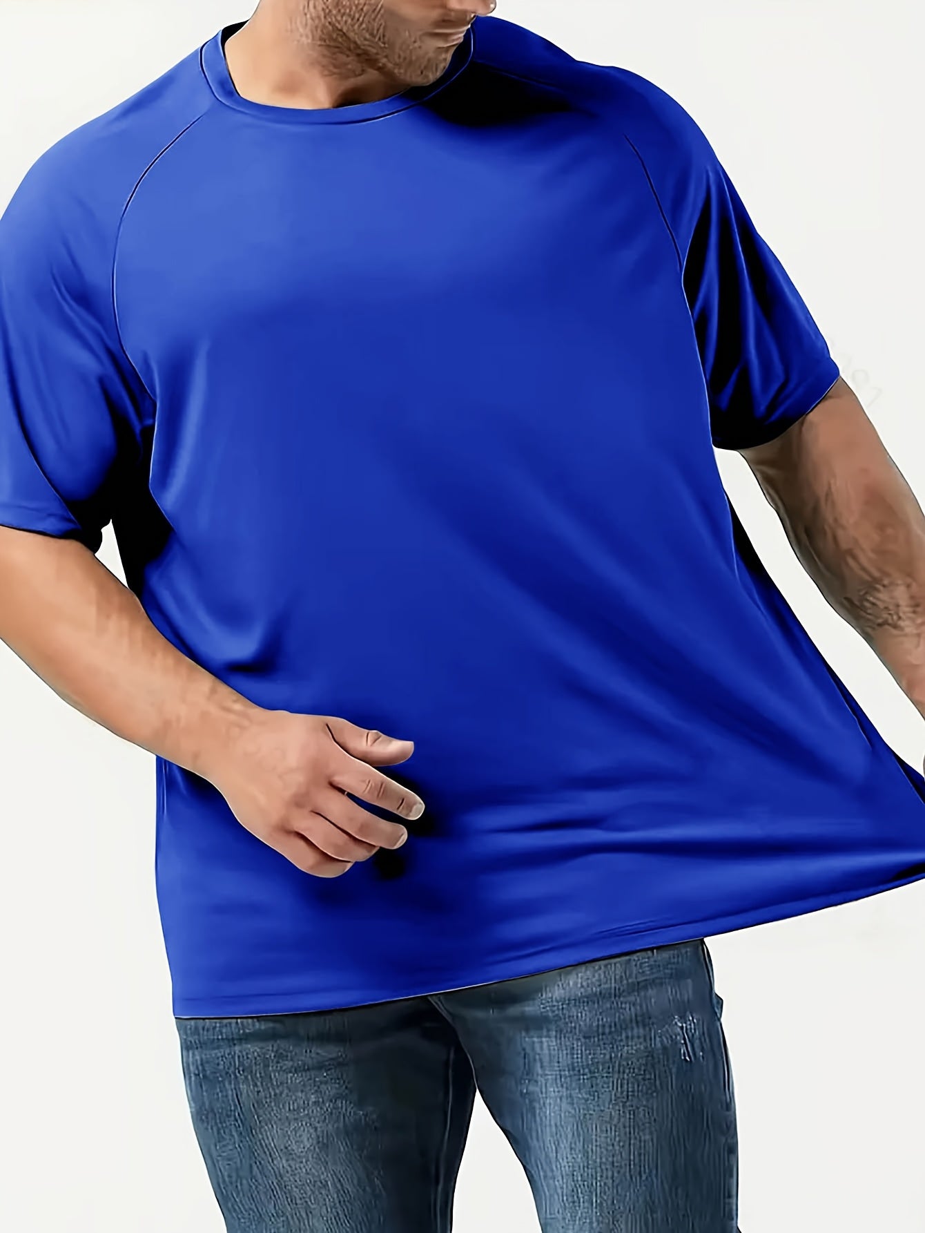 5pcs Oversized Men'S SOLID Short Sleeved for Sports T-Shirt, Casual And Fashionable T-Shirt, Suitable for All Seasons, Breathable And Quick Drying T-Shirt, Summer Clothing T-Shirt, Suitable for Sports, Fitness, Running, Basketball, Mountaineering
