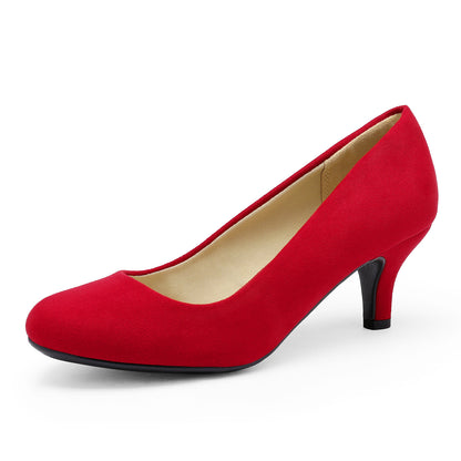Women's Dress Comfortable Low Heel Pump Shoes
