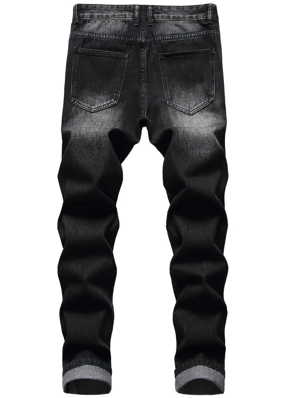 Men's Skinny Jeans - Classic Wash Distressed