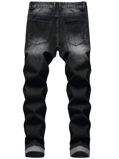 Men's Skinny Jeans - Classic Wash Distressed