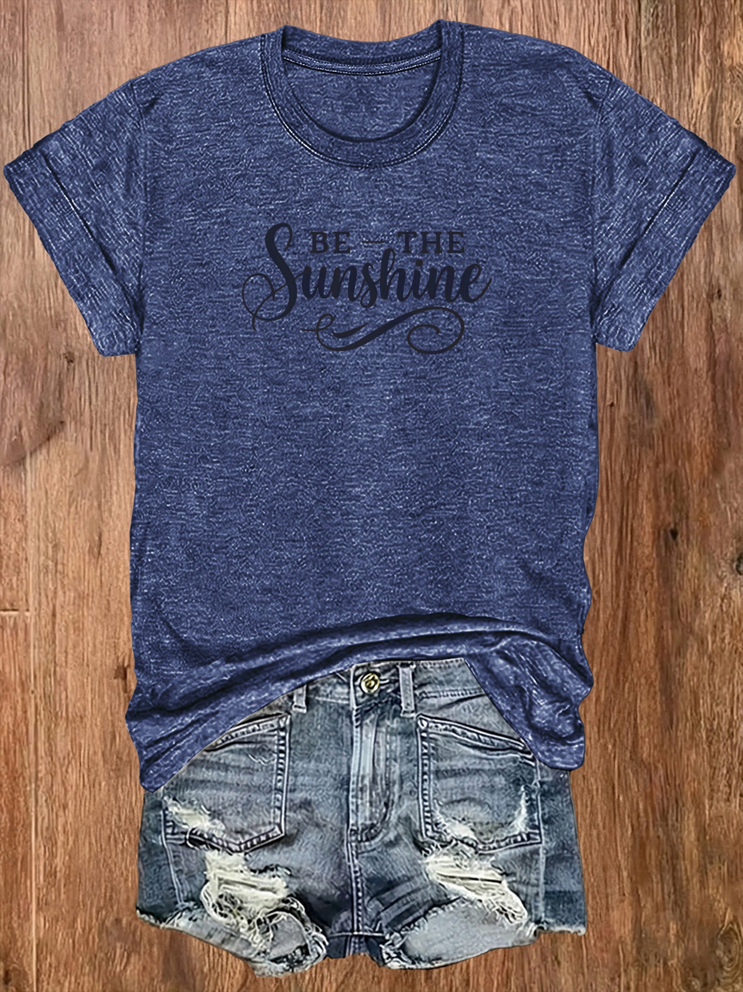 Women'S Casual Sports T-Shirt | Lightweight & Breathable European Summer Round-Neck Tee With Uplifting 'Be The Sunshine' Print - Ideal For Spring/Summer And Perfect For Various Occasions