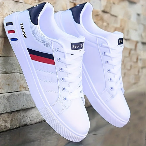 Men'S Shoes Spring New Men'S Business Casual Sports Shoes, Low Cut Lace Up, Fashionable Flat Bottomed Student Casual Board Shoes, Lined with Fabric, Providing Good Comfort, Breathable And Comfortable, Versatile for Travel