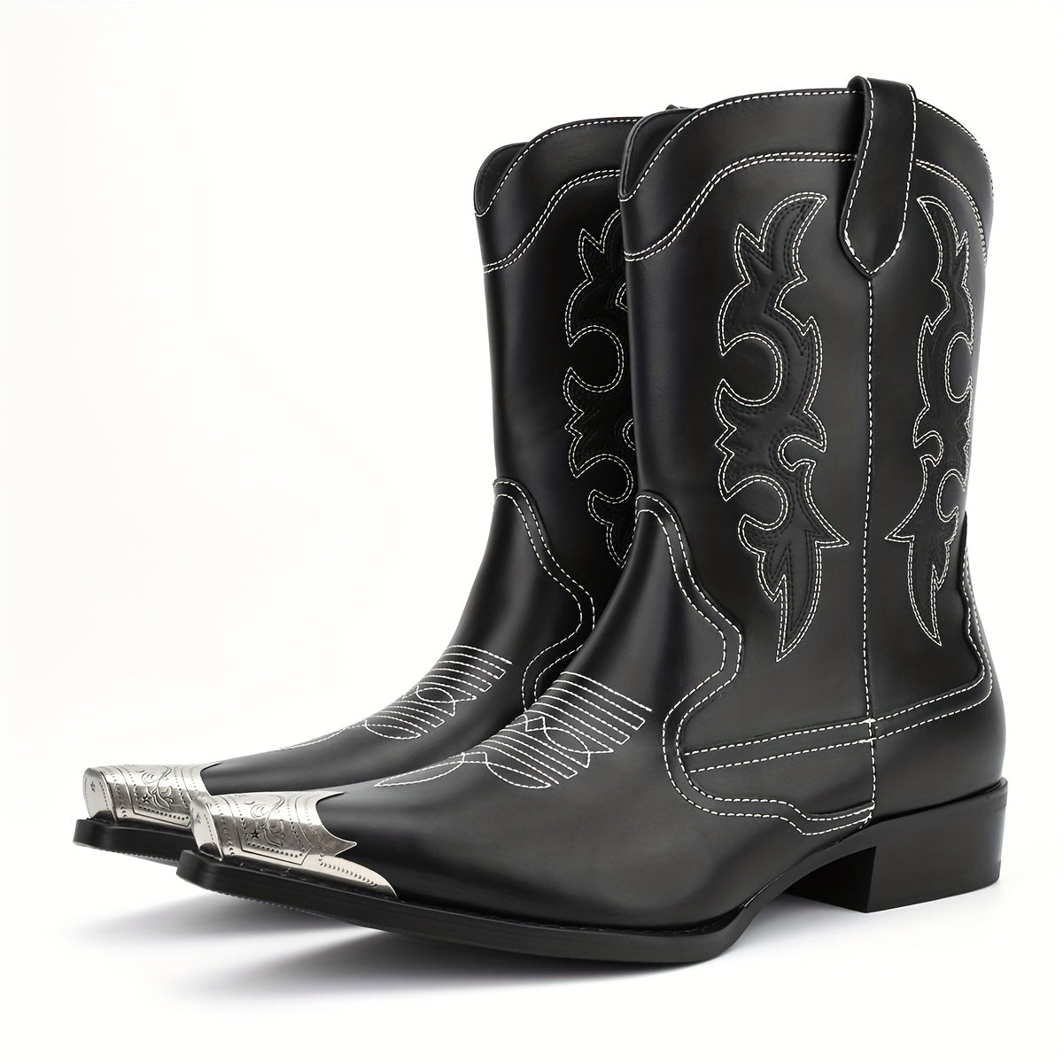 Men's Boots Vintage Casual Embroidered Pointed Toe Cowboy Boots