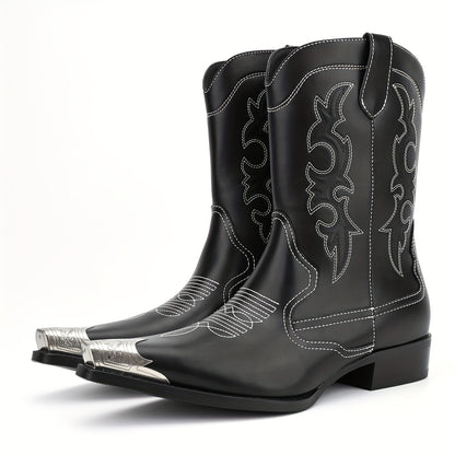 Men's Boots Vintage Casual Embroidered Pointed Toe Cowboy Boots