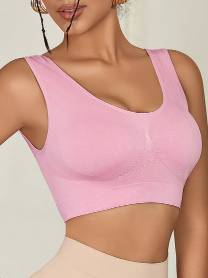 14pcs Women's Seamless Underwear, Seamless Running, Yoga Vest, Comfortable Single-layer Bra Without Chest Pads, Sports Bra for Women