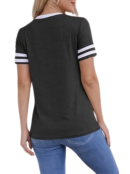 Three-piece Set 2025 European And American Fashion Women'S Basic Short-sleeved Round Neck Color Short-sleeved T-shirt