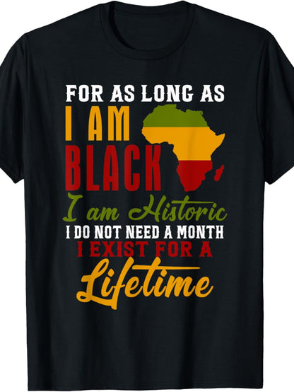 Men'S T-Shirt | Eye-catching Pattern Design, Short Sleeve, Crew Neck, Casual Comfortable Fit, Plus Size, Perfect for Black History Month Celebrations