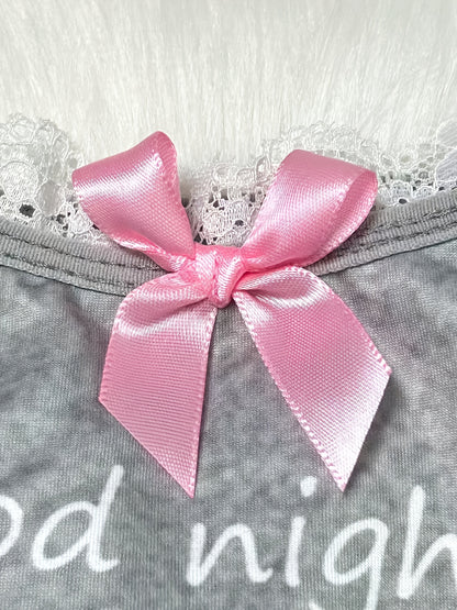 New Spring/Summer Color-Block Bow Spliced Adjustable Strap Plaid Heart Print Elastic Waist Casual Loungewear Pajama Set, Comfortable Fabric with a Soft Touch