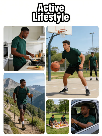 Men's Performance T-Shirt - Round Neck Short Sleeve Streetwear Style 498661