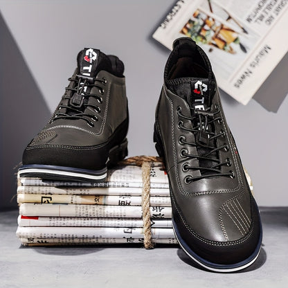 2025 New Handmade Mid-Top Casual Men's Shoes Versatile Fashion Mid-Top Shoes Men's Fashion Casual Shoes