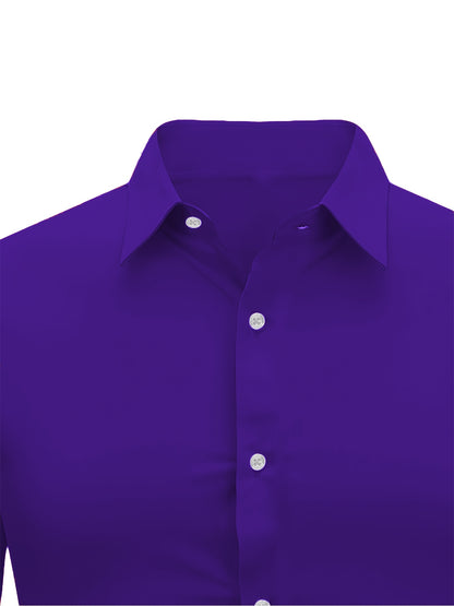 2pcs Set Of Men'S Plus-size Long-sleeve Shirts, 2XL To 6XL Size Shirts For Chubby Men, Versatile Plus-size Shirts For Daily Commuting, Summer Cool Shirts, Easy-care Wrinkle-resistant Plus-size Business Shirts, Gifts For Family