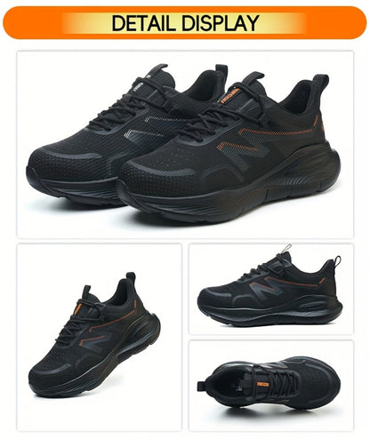 Men's Athletic Shoes - Non-Slip Sole Lace-Up for Outdoor & Travel