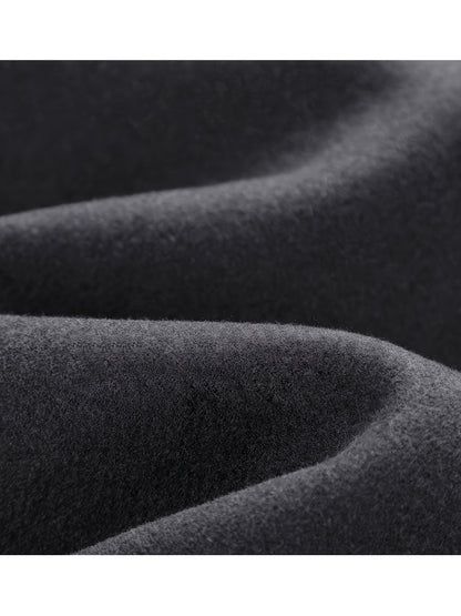 Mens Long Trench Coat Single Breasted Wool Blend Pea Coat Warm Winter Overcoat with Pockets