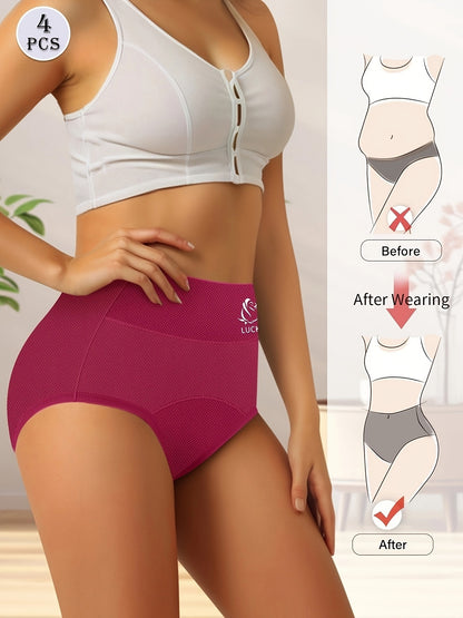 2026 4pcs Period Briefs, Elegant Comfy Breathable Stretchy Intimates Panties, Women's Lingerie & Underwear 4pcs Game Day Fan Gear for All Football Fans