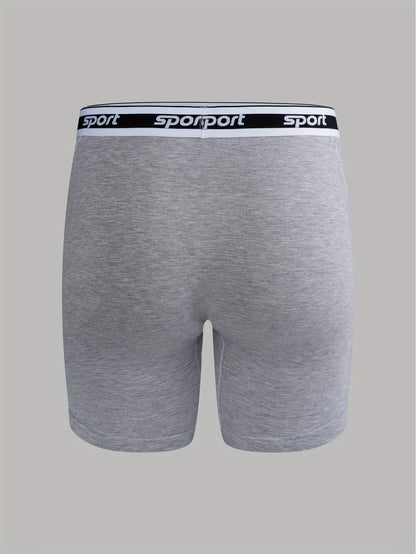 6pcs Modal Men'S Boxer Shorts Seamless U Pocket Long Leg Underwear Scratch Resistant Breathable Soft Elastic Belt Sports Travel Briefs