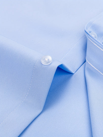 Men'S Long-Sleeve Button-Up Shirt Suitable for Semi-Formal Occasions in Spring And Summer Business Settings