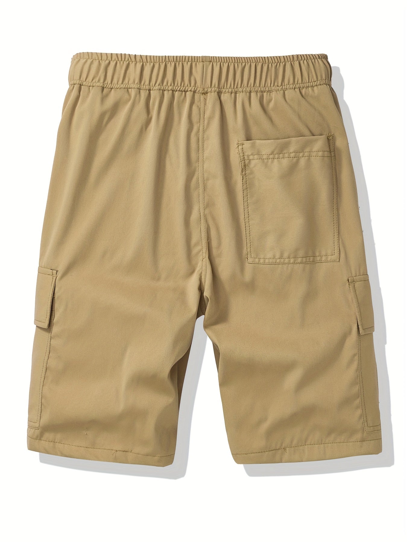 Men's Black + Gray + Brick Red Polyester Cargo Shorts - product view 12