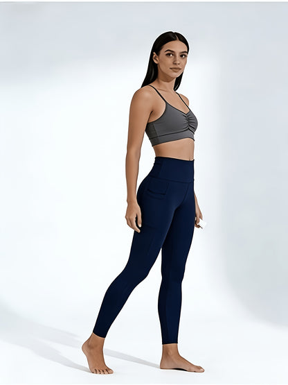 Women's Side Pocket Yoga Pants, Phone Pocket, High-waisted Butt-lifting, High-stretch Breathable, Versatile for Running And Fitness