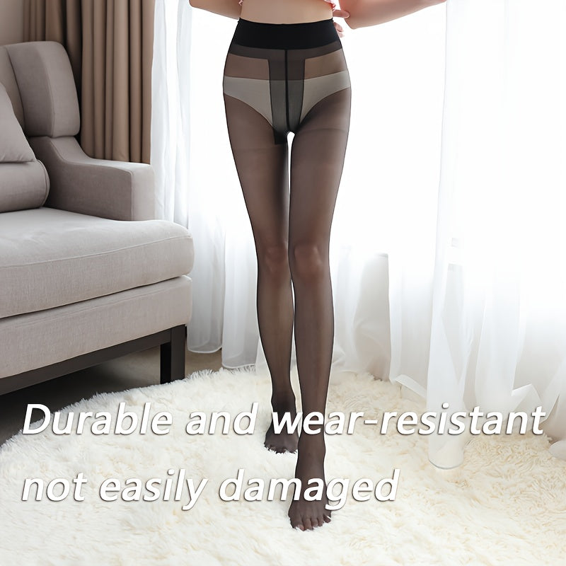 6 Pairs Of MAX 154.32LB Women's Summer 3D Thin Solid Color Slim Fit Pantyhose Not Easy to Break Or Fall Off, High Waist Semi Transparent Stockings Tights