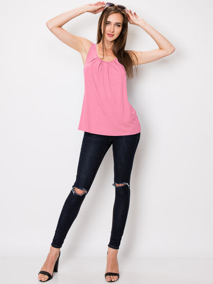 Women's Sleeveless Scoop Neck Loose Fit Tank Top