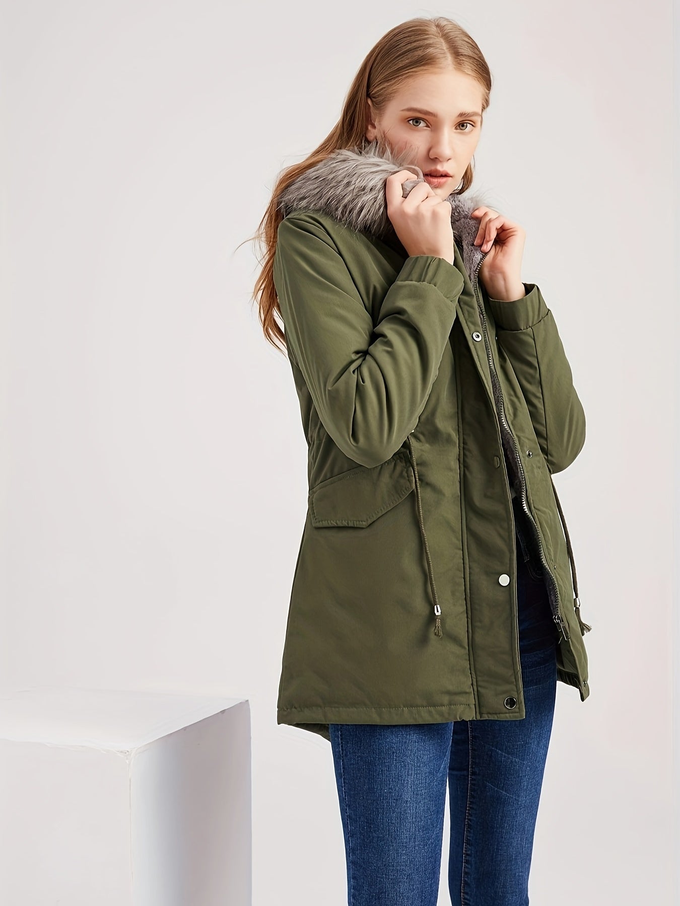 Women's fern green Jacket - product view 8