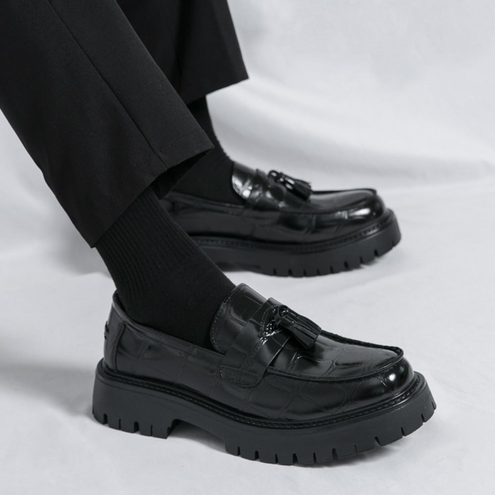 Men's Loafers & Slip-Ons - Platform Sole & Tassel Detail 268965