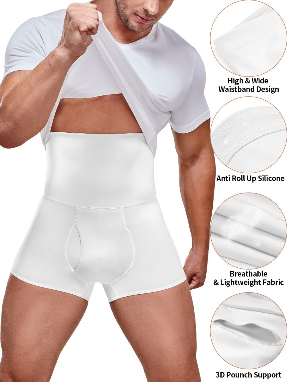 Men's Shapewear Shorts - High-Waist