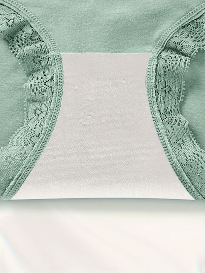 6pcs Jacquard Non Pinch Hip High Waist Everyday Lace Women'S Panties Panties for All Seasons, High Cut Panties for Women, Womens Plus Size Panties, Frilly Panties, Underwear for Women, Satin Panty for Women, Daily Wear Panties, Comfortable Undergarm
