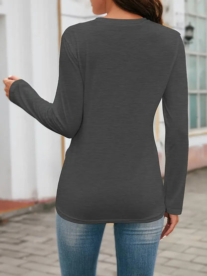Faith Name Printed T-Shirt - Soft Stretch Long Sleeve Top Suitable for Spring Summer Fall, Casual Casual Attire with Asymmetric Faith Name Print, Machine Washable Blouse (No)
