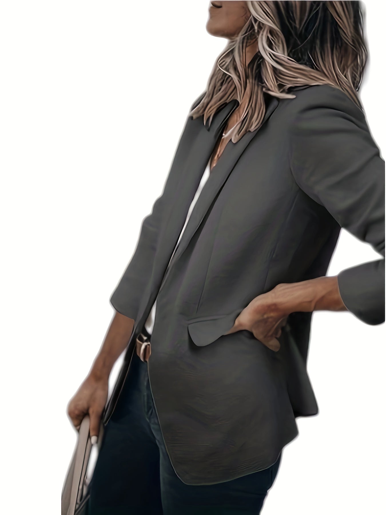 Women'S Fashion Casual Suit Jacket Long Sleeve Coat V-Neck Commute