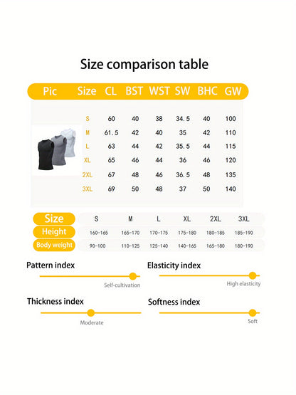 5pcs Men's Compression Workout Vest: Classic Black Style. Quick-drying and breathable + moisture-wicking. High elasticity printed design. Sleeveless and form-fitting style. Suitable for running, cycling, outdoor training and fitness. Specialized