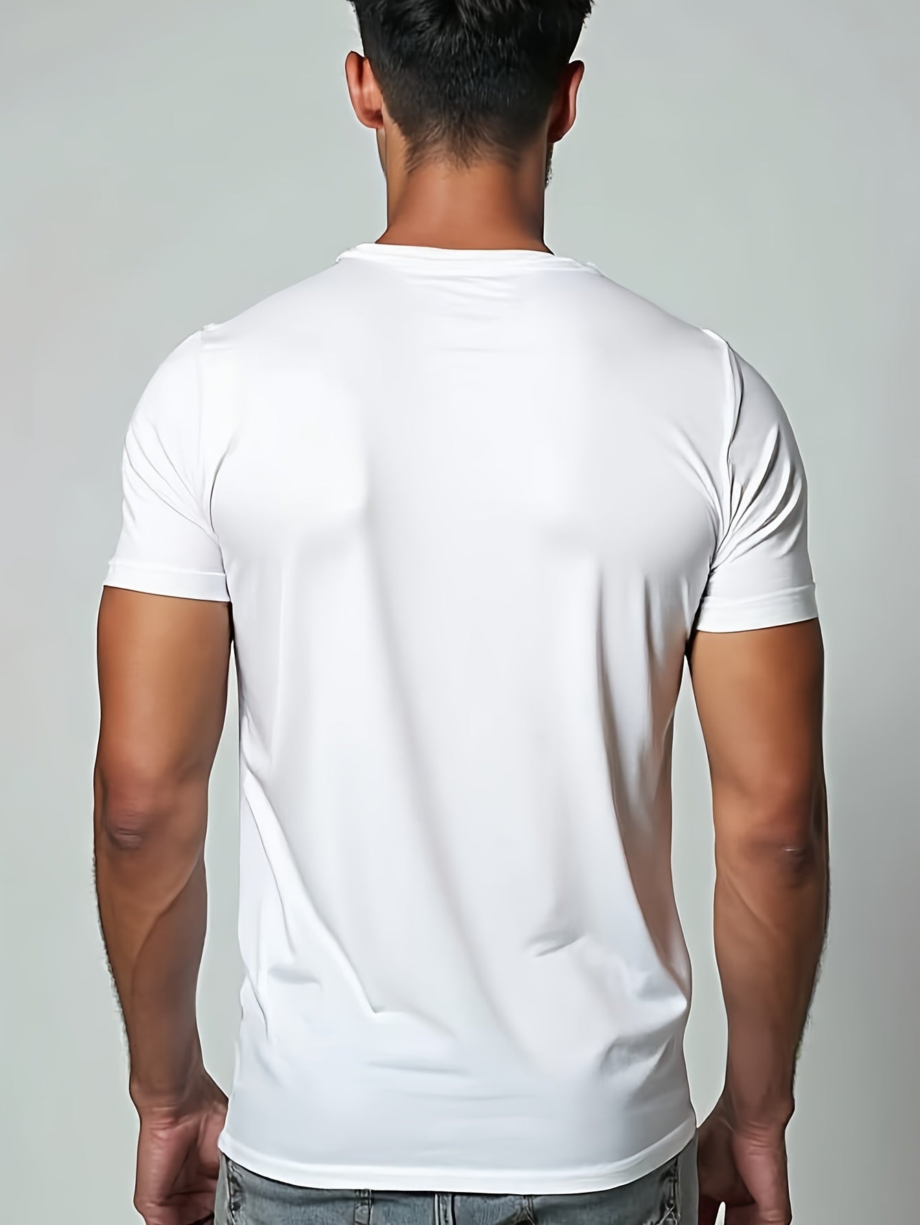 Men'S Loose T-Shirt | Unique Casual Wear, Soft and Breathable, Casual Sports Shirt, All Sizes Available, Urban Fashion, Crew Neck, Geometric-pattern, Short Sleeve, Slight Stretch Fabric, Royal Blue