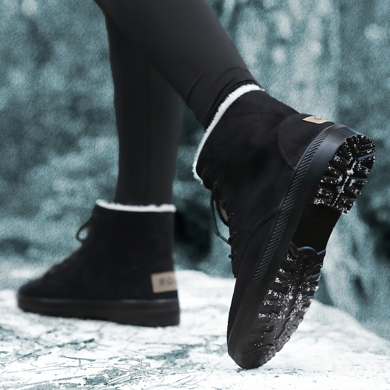 HDOXSE Winter Plush Snow Boots for Women 2025 New Casual Thick Sole Shoes Sports Thickened Warm Shoes