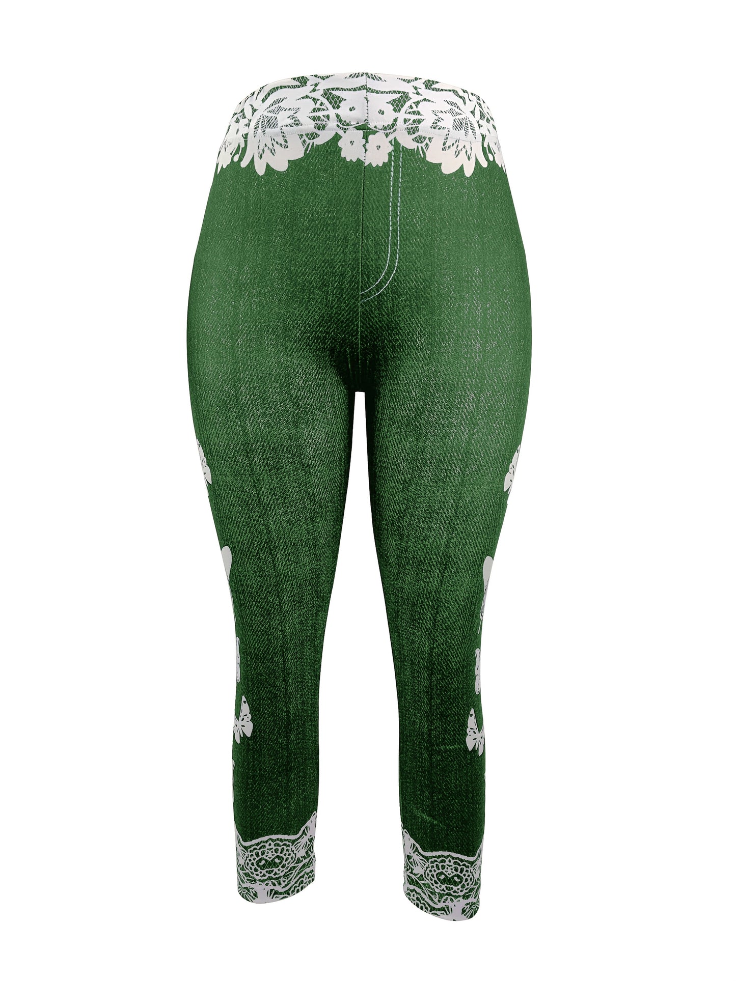 European And American Women'S Pants, Fashionable And Casual, Randomly Printed, Women'S Leggings, Cropped Pants, Tight Fitting