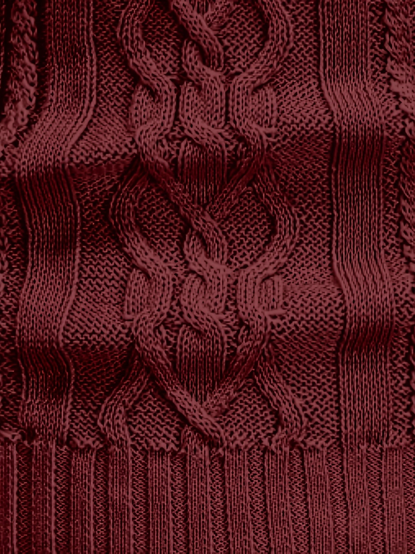 Men's Mature Casual Vintage Twisted Turtleneck Knit Pullover