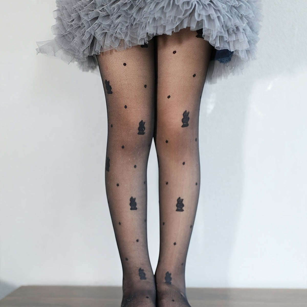 4 Pack Girls' Breathable Bunny Mesh Stockings - Soft Stretchy All-Season Wear, Hand Wash Only, Solid Color Design for Playdates & Everyday Outfits