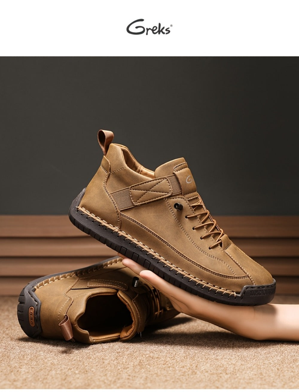 Men's Walking Shoes - Non-Slip Sole Platform Sole for Outdoor & Travel 023781