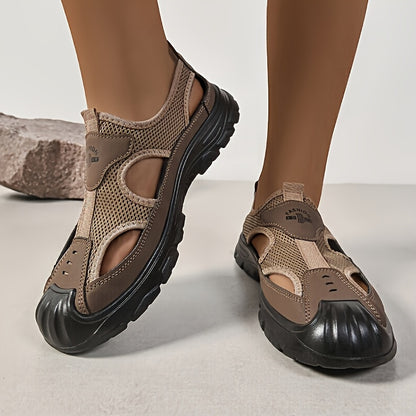 Men's Lightweight Breathable Slip- Sandals with Hollow Sole Technology - Low-Cut Sole & Upper, Round Toe Beach Sneakers Suitable for, Casual Wear, Outdoor Sports - - Comfortable Athletic Footwear