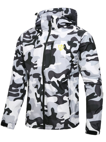 Men'S Rain Jacket Waterproof Lightweight Packable Raincoat Pullover Windbreaker with Hood for Hiking Running