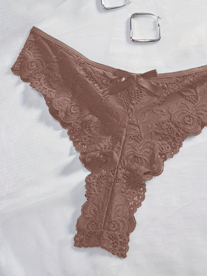 Big Size Sultry Valentine Lace Sleepwear Dress Set - Exquisite Lace, Flattering V-Neckline, Daring Backless Design, Delicate Ruffle Trim, Trendy Split Hem, Seductive Thong Detail, Ultra-Comfortable Fabric, Perfect for Romantic Night, Anniversary Gift