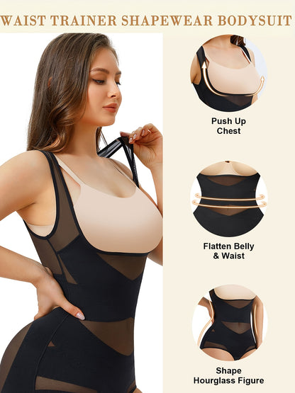 Plusize Bodysuit for Women Tummy Control Butt Lifter Panty Hi-Waist Trainer Stomach Body Shaper Girdles Shapewear Waist Trainer Corset