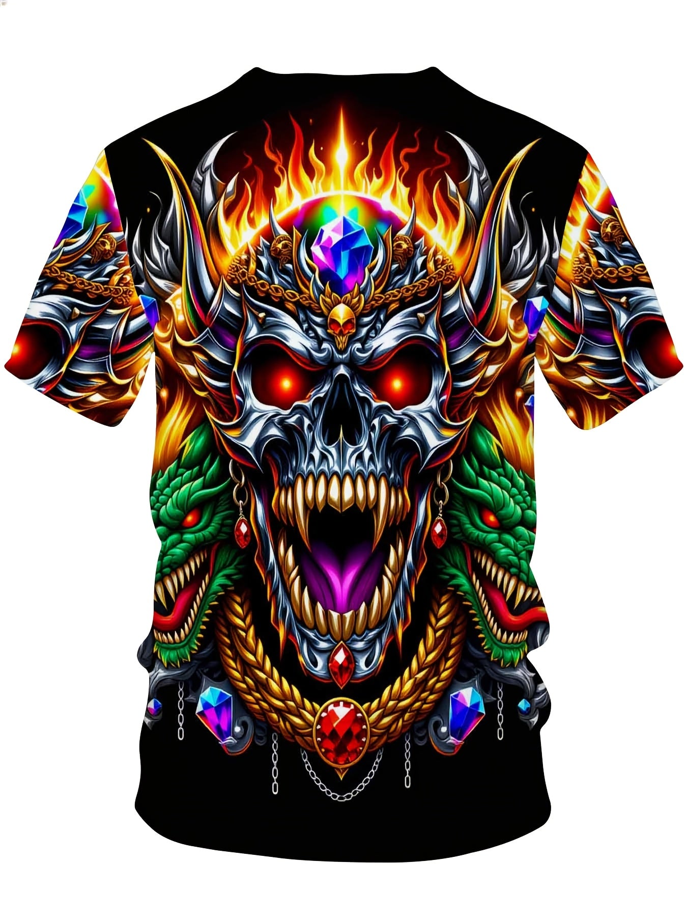 Men's Multicolor Printed Graphic T-Shirt - product view 11