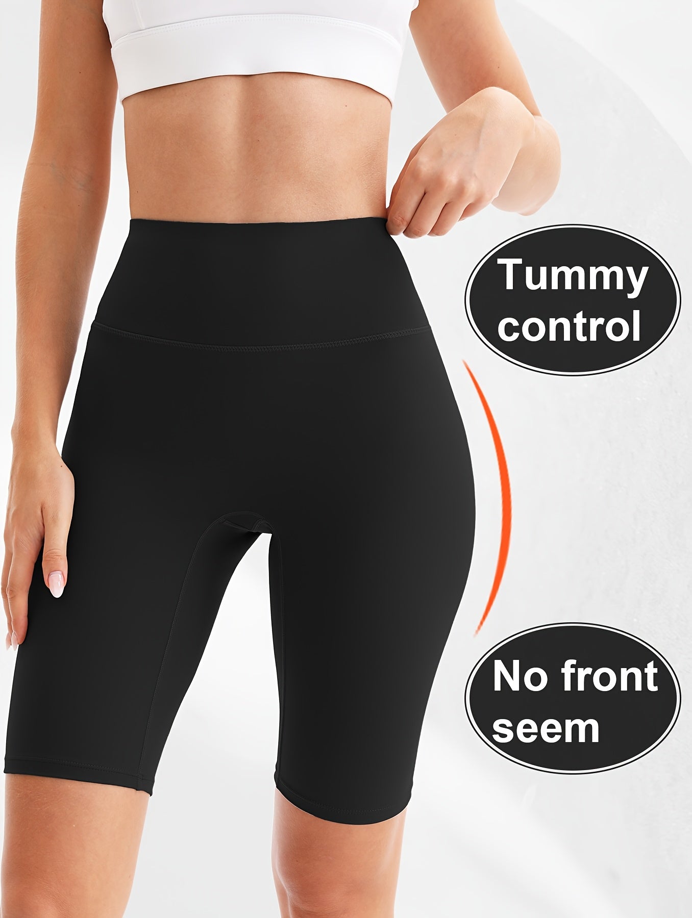 5pcs High Women'S High-waisted Gym Shorts With Pockets, Super Soft Tummy Control No See Through Workout Running Yoga Athletic Shorts Pants