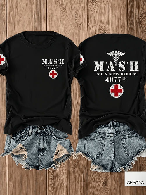 White Printed T-Shirt - product view 1