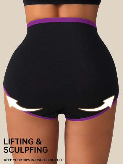 Women's Mixed Color High-Waist Shorts - product view 2