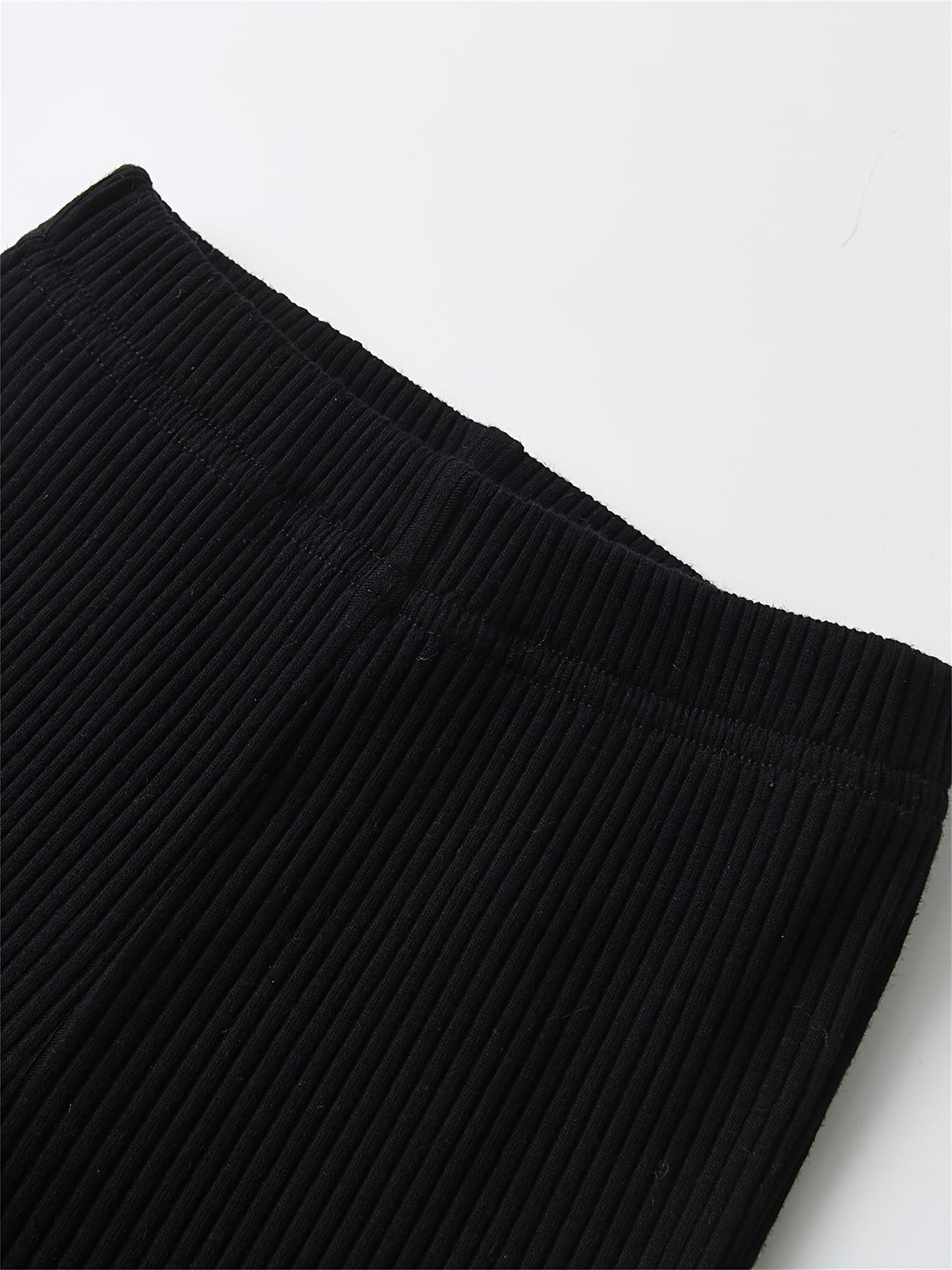 Kukitty Infant Baby Girl 3pcs Solid Color Flare Pants Casual Ribbed Leggings, for Outdoor